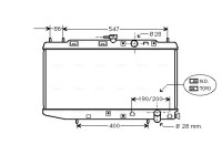 Radiator, engine cooling HD2047 Ava Quality Cooling