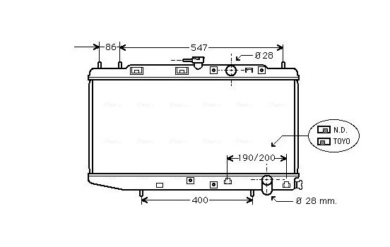 Radiator, engine cooling HD2047 Ava Quality Cooling