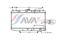 Radiator, engine cooling HD2047 Ava Quality Cooling