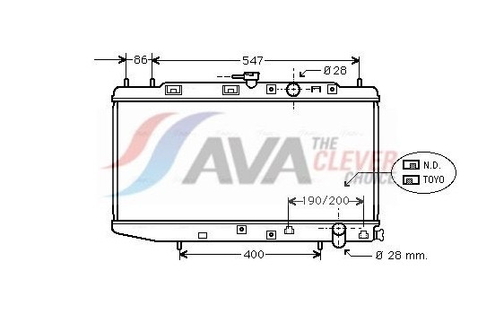 Radiator, engine cooling HD2047 Ava Quality Cooling