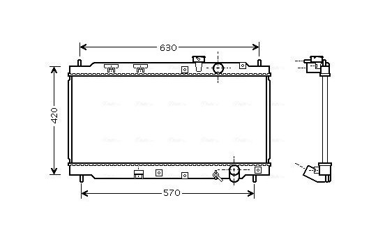 Radiator, engine cooling HD2077 Ava Quality Cooling