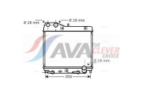 Radiator, engine cooling HD2161 Ava Quality Cooling