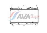 Radiator, engine cooling HD2162 Ava Quality Cooling