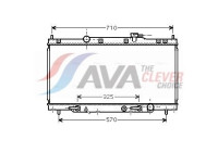 Radiator, engine cooling HD2163 Ava Quality Cooling