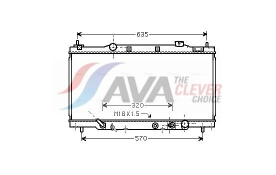 Radiator, engine cooling HD2166 Ava Quality Cooling