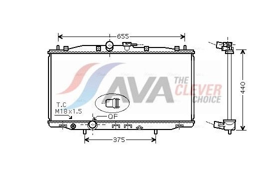 Radiator, engine cooling HD2170 Ava Quality Cooling