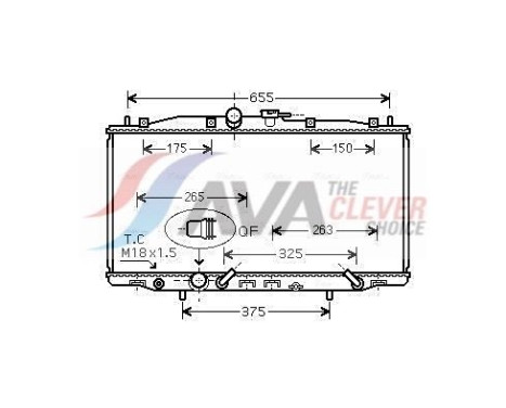 Radiator, engine cooling HD2177 Ava Quality Cooling