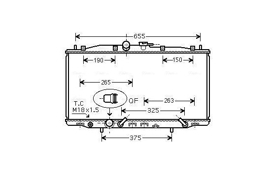 Radiator, engine cooling HD2179 Ava Quality Cooling