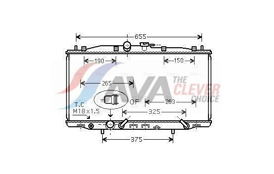 Radiator, engine cooling HD2179 Ava Quality Cooling