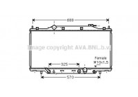 Radiator, engine cooling HD2182 Ava Quality Cooling