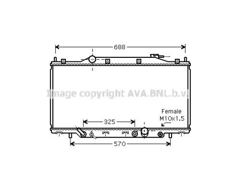 Radiator, engine cooling HD2182 Ava Quality Cooling