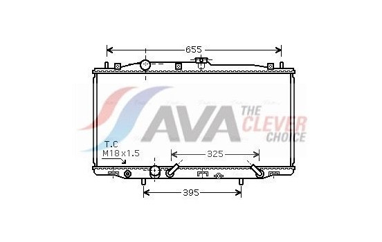 Radiator, engine cooling HD2183 Ava Quality Cooling