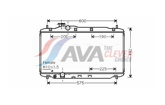 Radiator, engine cooling HD2189 Ava Quality Cooling