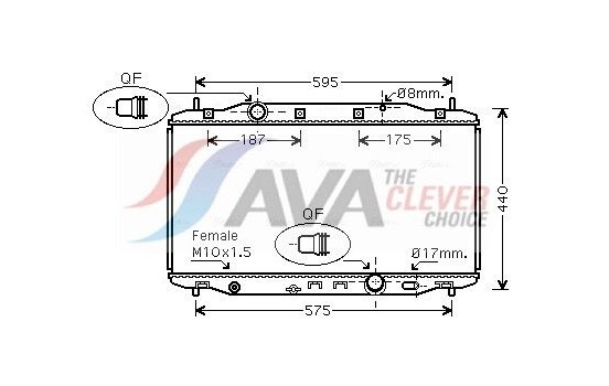 Radiator, engine cooling HD2190 Ava Quality Cooling