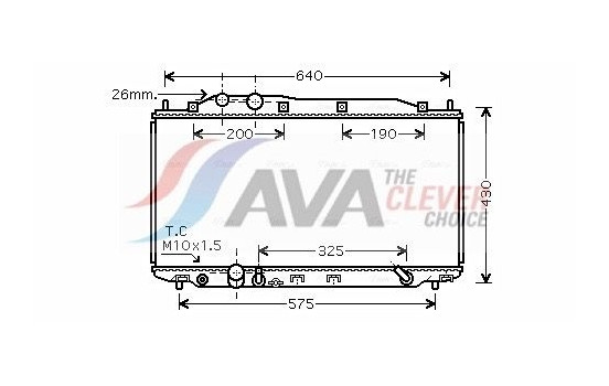 Radiator, engine cooling HD2192 Ava Quality Cooling