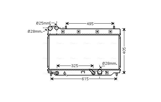 Radiator, engine cooling HD2195 Ava Quality Cooling