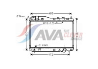 Radiator, engine cooling HD2204 Ava Quality Cooling