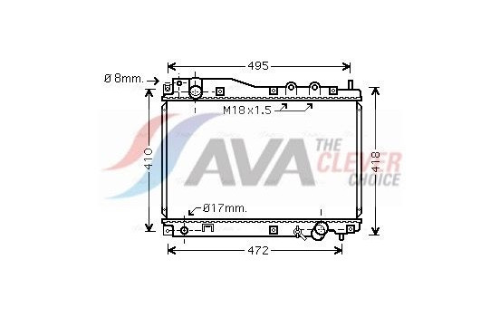 Radiator, engine cooling HD2204 Ava Quality Cooling