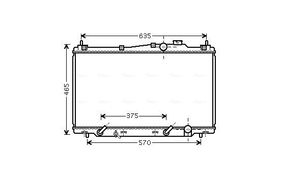 Radiator, engine cooling HD2205 Ava Quality Cooling