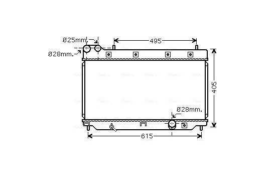 Radiator, engine cooling HD2206 Ava Quality Cooling