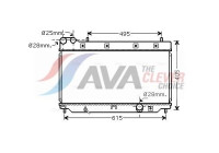 Radiator, engine cooling HD2206 Ava Quality Cooling