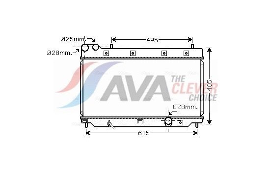 Radiator, engine cooling HD2206 Ava Quality Cooling
