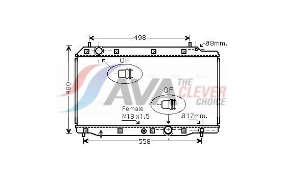 Radiator, engine cooling HD2215 Ava Quality Cooling