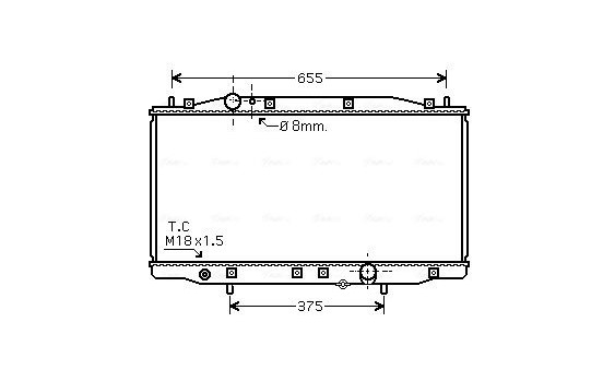 Radiator, engine cooling HD2218 Ava Quality Cooling