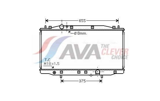 Radiator, engine cooling HD2218 Ava Quality Cooling