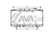 Radiator, engine cooling HD2224 Ava Quality Cooling