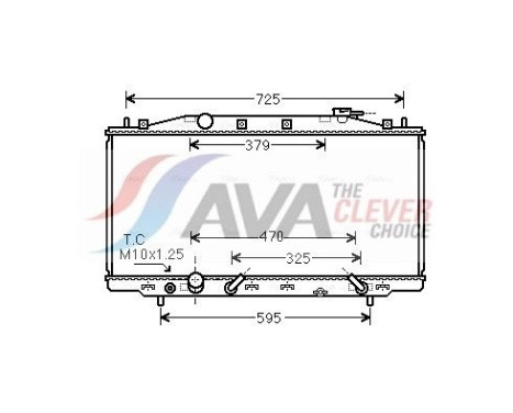 Radiator, engine cooling HD2224 Ava Quality Cooling