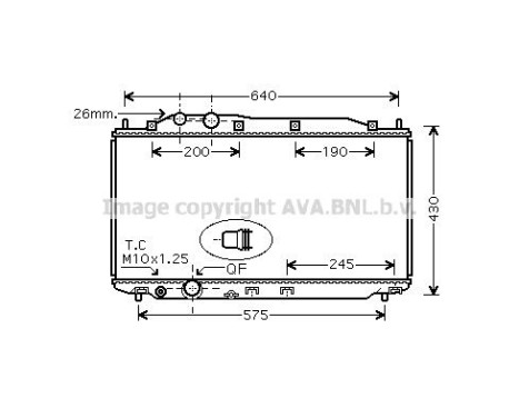 Radiator, engine cooling HD2228 Ava Quality Cooling