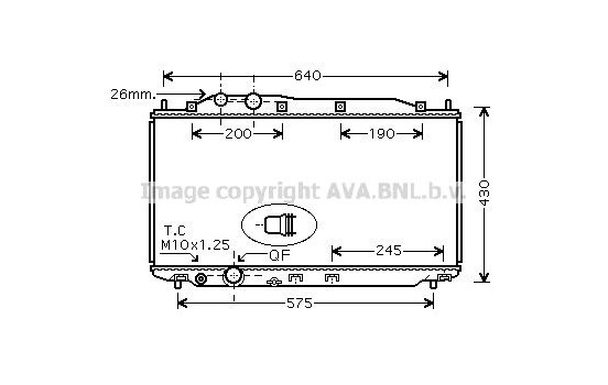 Radiator, engine cooling HD2228 Ava Quality Cooling
