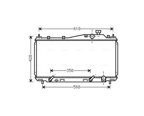 Radiator, engine cooling HD2231 Ava Quality Cooling