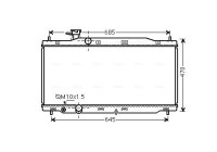 Radiator, engine cooling HD2241 Ava Quality Cooling