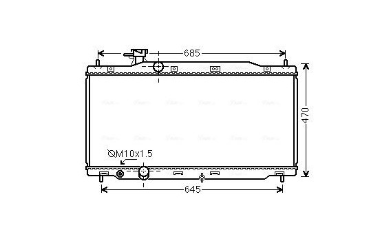 Radiator, engine cooling HD2241 Ava Quality Cooling