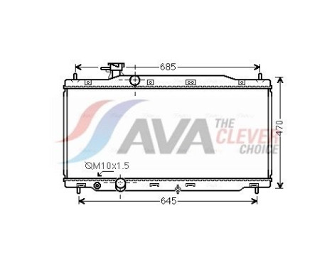 Radiator, engine cooling HD2241 Ava Quality Cooling