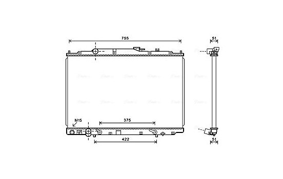 Radiator, engine cooling HD2243 Ava Quality Cooling