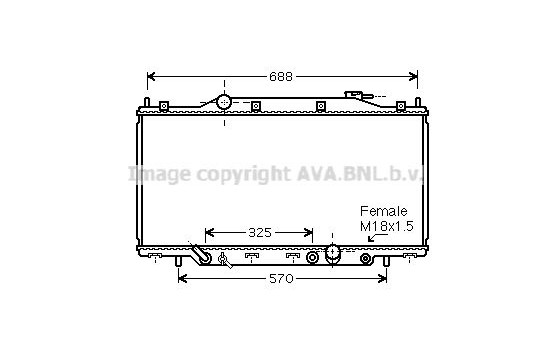 Radiator, engine cooling HD2244 Ava Quality Cooling