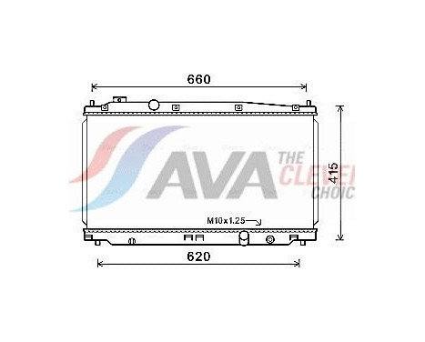 Radiator, engine cooling HD2253 Ava Quality Cooling