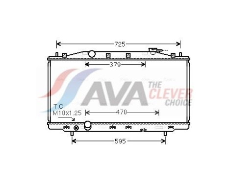 Radiator, engine cooling HD2284 Ava Quality Cooling