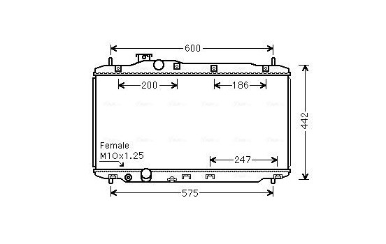 Radiator, engine cooling HD2296 Ava Quality Cooling