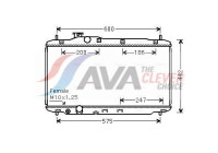 Radiator, engine cooling HD2296 Ava Quality Cooling