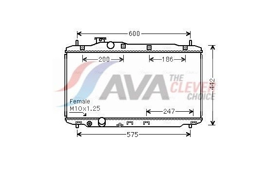 Radiator, engine cooling HD2296 Ava Quality Cooling