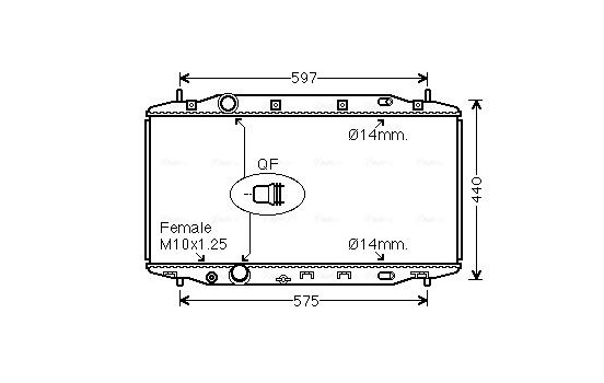 Radiator, engine cooling HD2303 Ava Quality Cooling