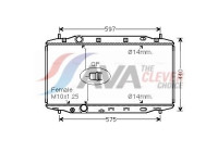 Radiator, engine cooling HD2303 Ava Quality Cooling