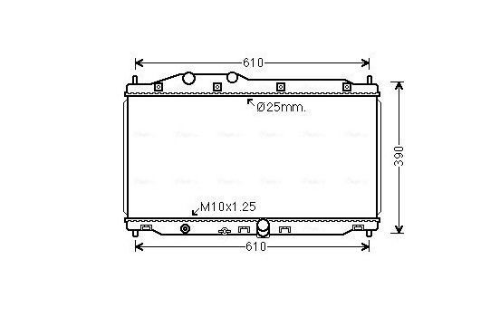 Radiator, engine cooling HD2305 Ava Quality Cooling