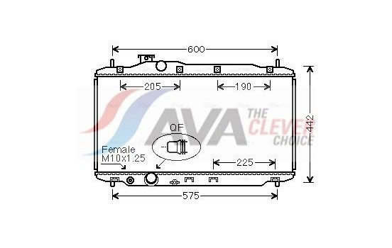 Radiator, engine cooling HD2306 Ava Quality Cooling