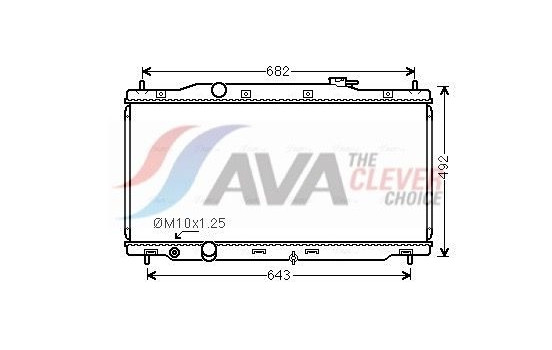 Radiator, engine cooling HD2307 Ava Quality Cooling