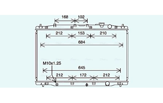 Radiator, engine cooling HD2313 Ava Quality Cooling